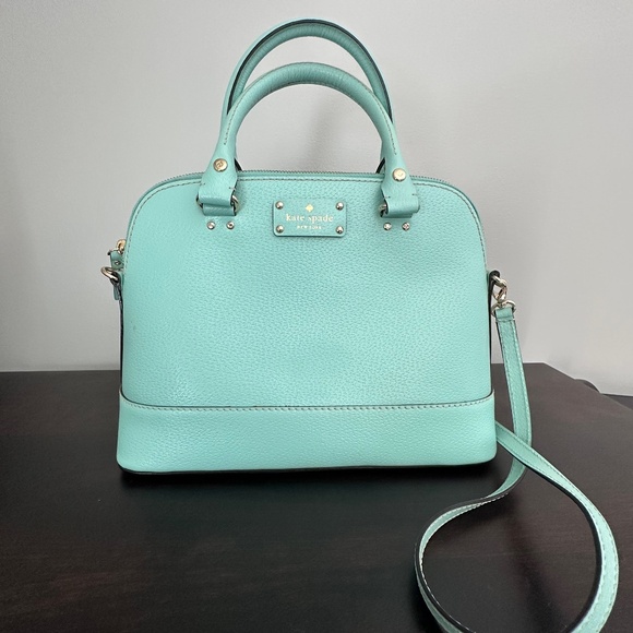 Kate Spade Wellesley Rachelle Satchel Crossbody Mint Green - Picture 2 of 9